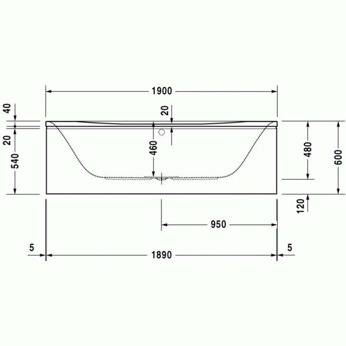 PuraVida ванна прямоугольная 190 см 700183000000000 в интернет-магазине «Estet Room»