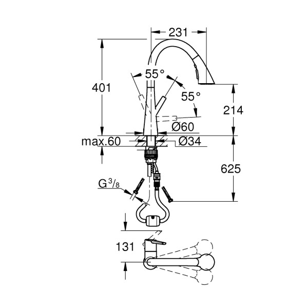 Grohe Zedra Смеситель для кухни (32294DC2)