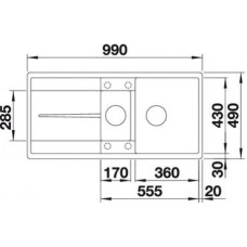 Мойка для кухни Blanco Metra 6 S-F белый 519115