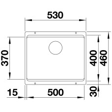Мойка для кухни Blanco Etagon 500-U Silgranit алюметаллик  522229