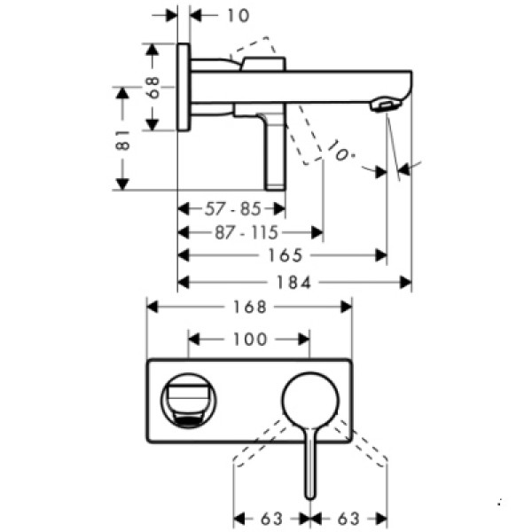 Смеситель для раковины Hansgrohe Metris S (31162000)