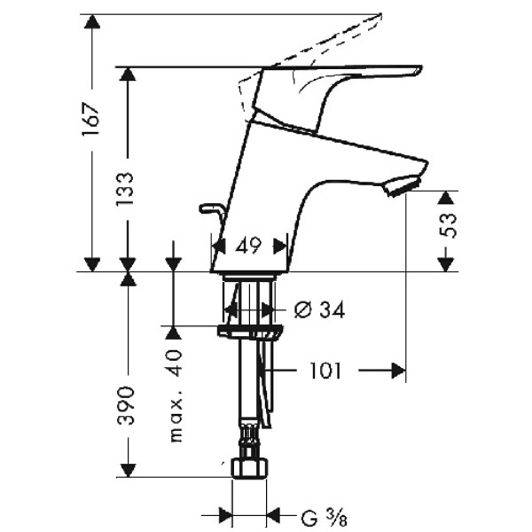 Смеситель для раковины Hansgrohe Focus 31730000