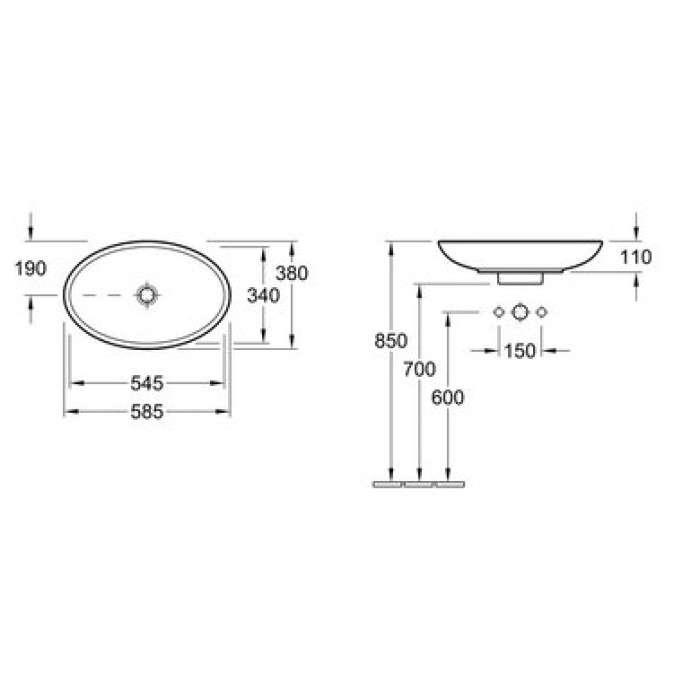 Керамическая раковина Villeroy & Boch Loop & Friends 51510101