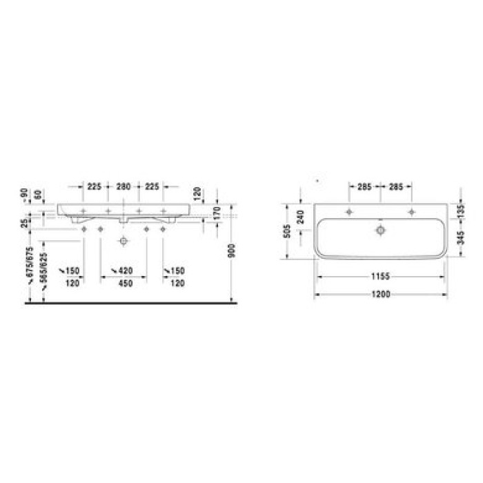 Плитка керамогранит Керамическая раковина 120 см Duravit Happy D.2 2318120026 для пола Плитка керамогранит Керамическая раковина 120 см Duravit Happy D.2 2318120026 для пола
