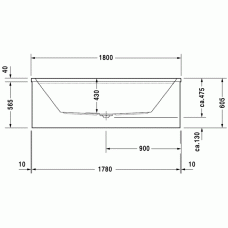 2nd floor ванна прямоугольная 180 см 700081000000000 в интернет-магазине «Estet Room»