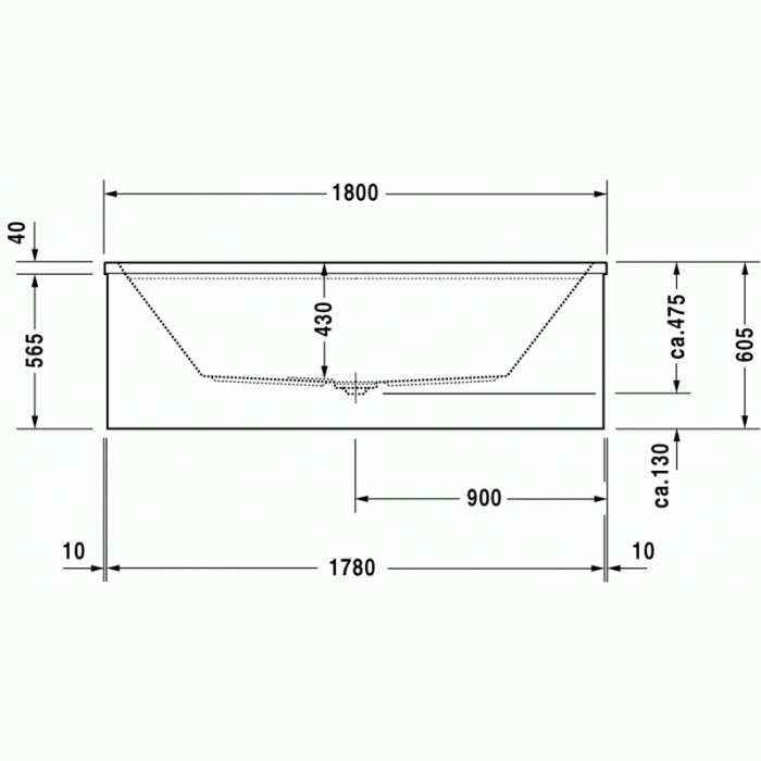 2nd floor ванна прямоугольная 180 см 700081000000000 в интернет-магазине «Estet Room»