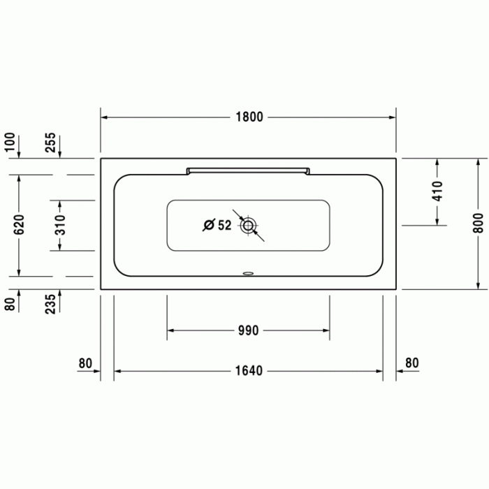 DuraStyle ванна прямоугольная 180 см  700298000000000 в интернет-магазине «Estet Room»