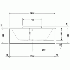 DuraStyle ванна прямоугольная 180 см  700298000000000 в интернет-магазине «Estet Room»