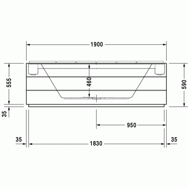 Sundeck ванна прямоугольная 185,5 см 700066000000000 в интернет-магазине «Estet Room»