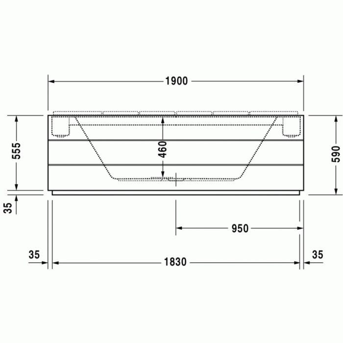 Sundeck ванна прямоугольная 185,5 см 700066000000000 в интернет-магазине «Estet Room»
