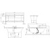 Ванна квариловая Villeroy&Boch Squaro Edge 12 UBQ170SQE2DV-01 + ножки + сифон