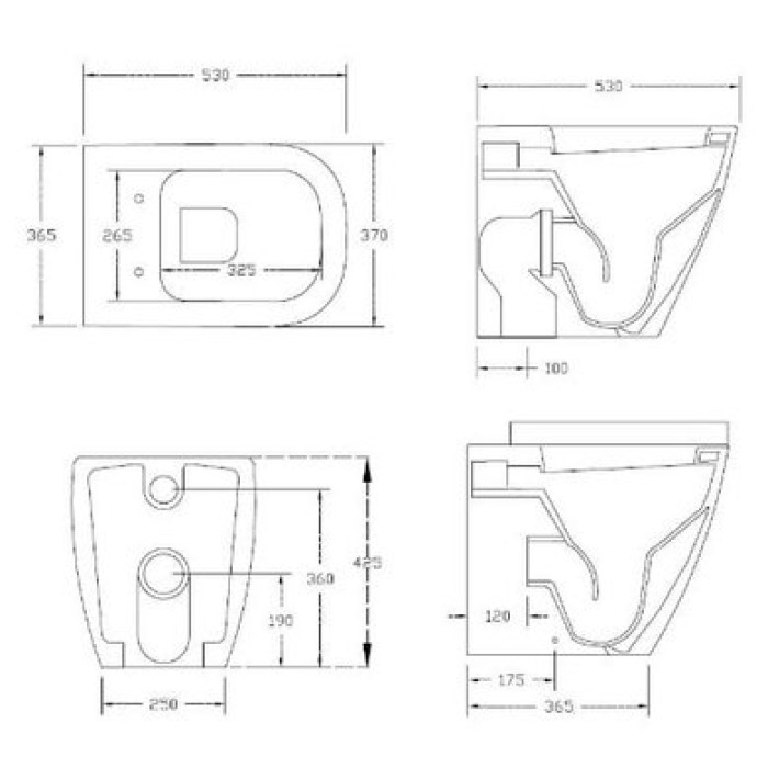Напольный унитаз Artceram Faster (FSV005 03;00) black glossy