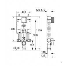 Инсталляция Grohe Uniset 38643001