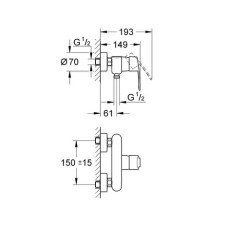 Смеситель для душа Grohe Eurostyle cosmopolitan 33590002