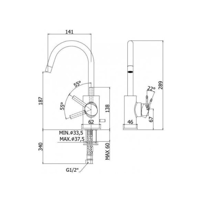 Смеситель для раковины Paffoni Berry BR078CR