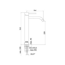 Смеситель для раковины Paffoni Light LIGX081HG