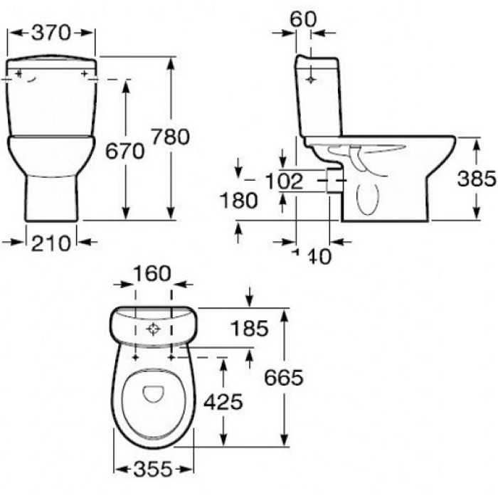 Унитаз Roca Victoria (A34940200V) с сиденьем slow-closing