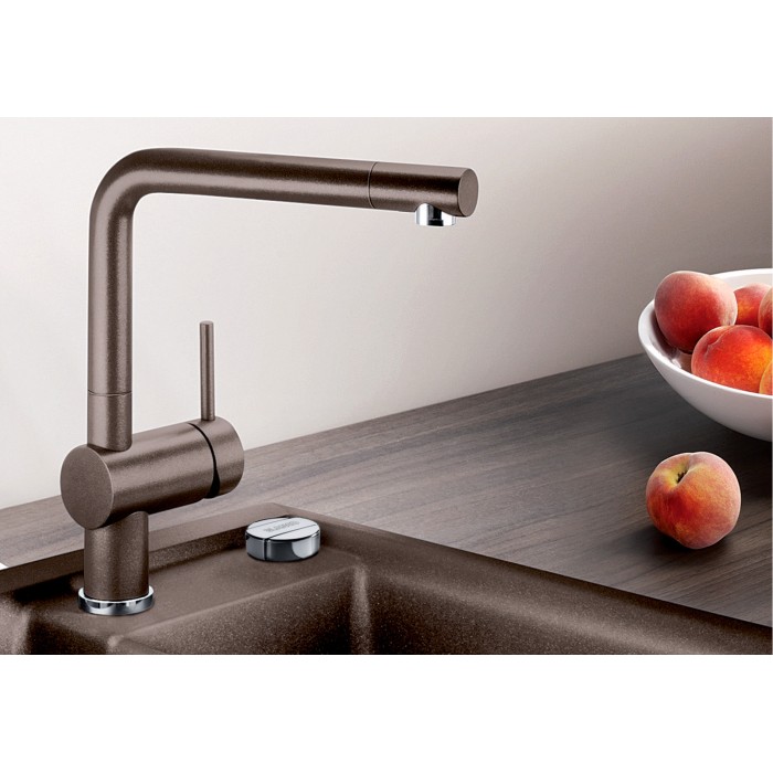 Смеситель кухонный Blanco LINUS SILGRANIT кофе 516707 Смеситель кухонный Blanco LINUS SILGRANIT кофе 516707