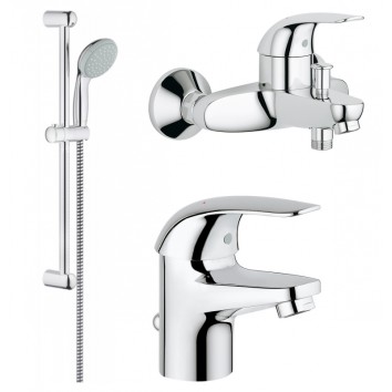 Набор смесителей для ванны Grohe Euroeco 123226S 3 в 1