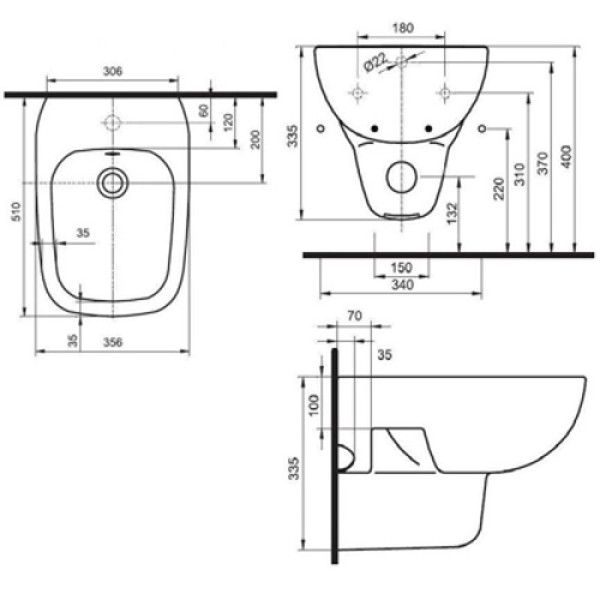 Биде подвесное Kolo Style L25100000