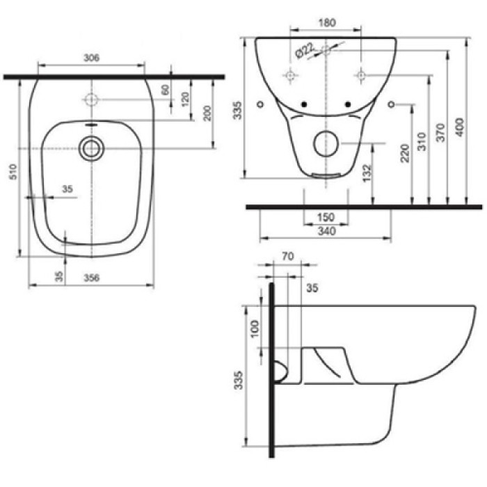 Биде подвесное Kolo Style L25100000