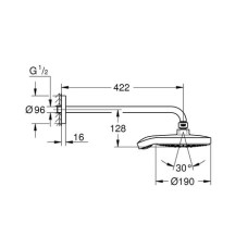 Верхний душ Grohe Power&soul Cosmopolitan 190 26172LS0