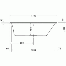 P3 Comforts ванна прямоугольная 170 см 700376000000000 в интернет-магазине «Estet Room»
