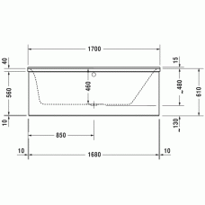 P3 Comforts ванна прямоугольная 170 см 700376000000000 в интернет-магазине «Estet Room»