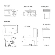 DEVIT 3010160 CITY Компакт без ободка + крышка quick-fix, soft-close