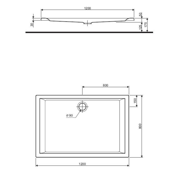 Душевой поддон KOLO PACYFIK 120x80 xBP0780000