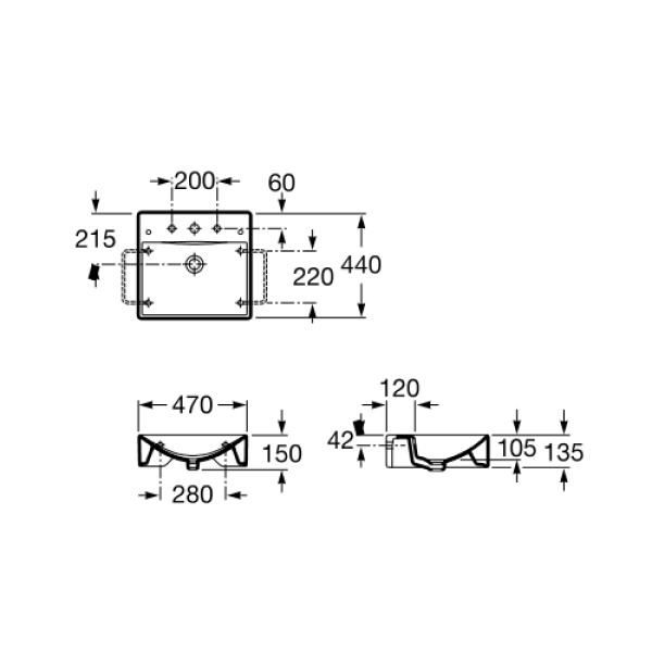 Раковина накладная Roca Diverta A327111000