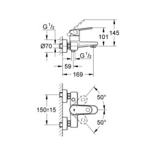 Смеситель для ванны Grohe Europlus 33553002