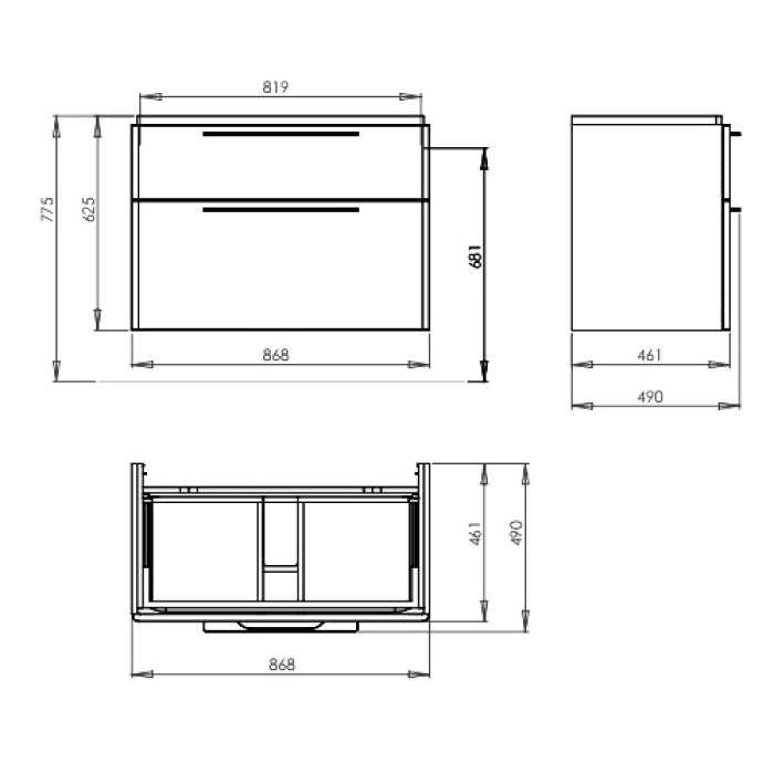 Тумба под умывальник Kolo Traffic 89437000 белая 90 см