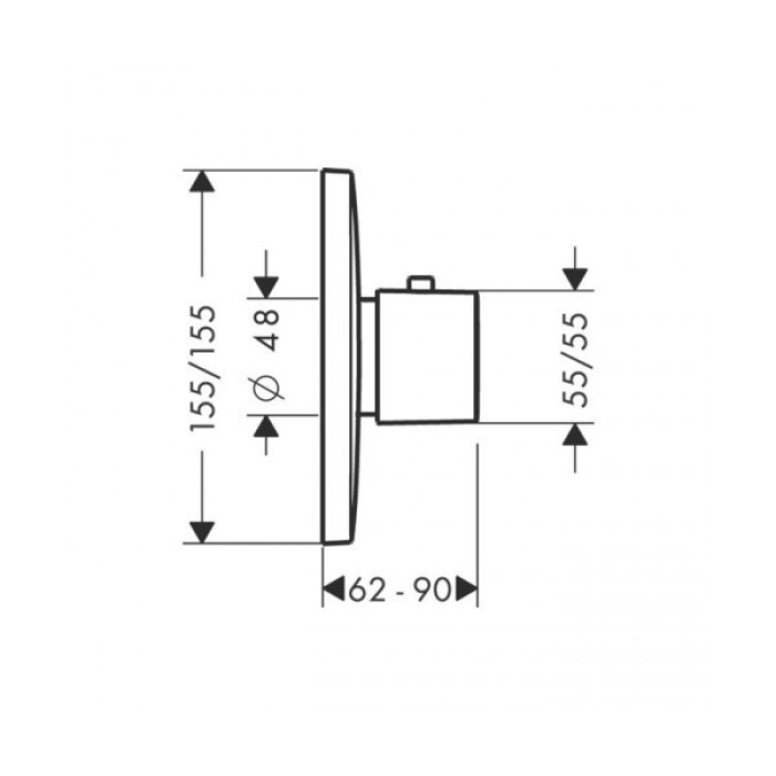 Термостат для душа Hansgrohe PuraVida Highflow 15772000