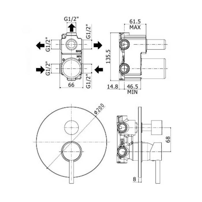 Смеситель Paffoni Stick SK019CR