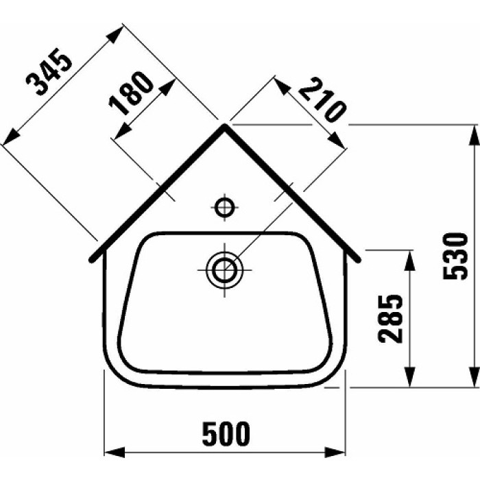 Раковина угловая Laufen Moderna Plus H8165410001041