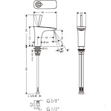 Смеситель для раковины Hansgrohe PuraVida 200 15081400
