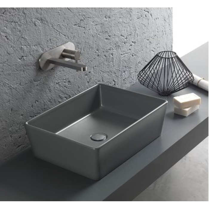 Керамическая раковина 50 см Hatria Happy Hour 11:00, антрацит (A0YxSL08)