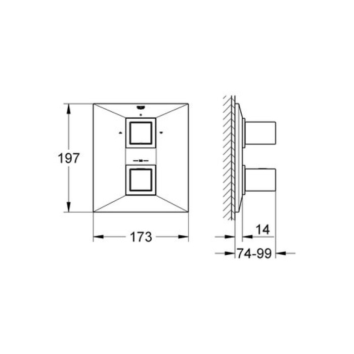 Термостатический смеситель Grohe Allure Brilliant 19792000 Термостатический смеситель Grohe Allure Brilliant 19792000