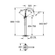 Смеситель для ванны Grohe Grandera 23318IG0