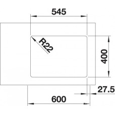 Мойка для кухни Blanco Andano 340/180-U чаша слева  522979