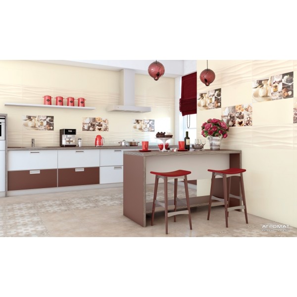 Плитка Opoczno Basic Palette BEIGE WAVE глянец 9×600×297