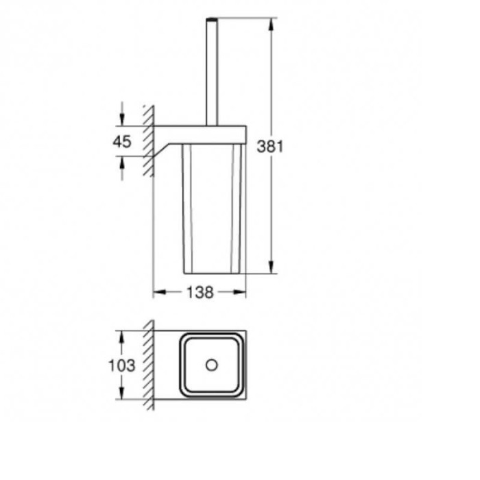 Grohe Selection Cube Tуалетный ёршик в комплекте (40857000)