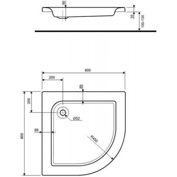 Душевой поддон KOLO STANDARD PLUS 80x80 xBN1580000