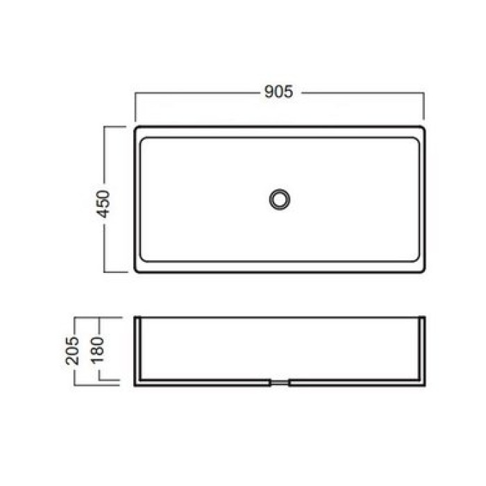 Керамическая раковина 90 см Hatria Specials, белый (YN0401)