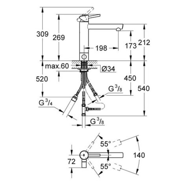 Смеситель для кухни Grohe Concetto 31209001