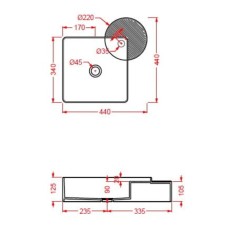 Керамическая раковина 44 см Artceram Cartesio (CAL003 01;00)