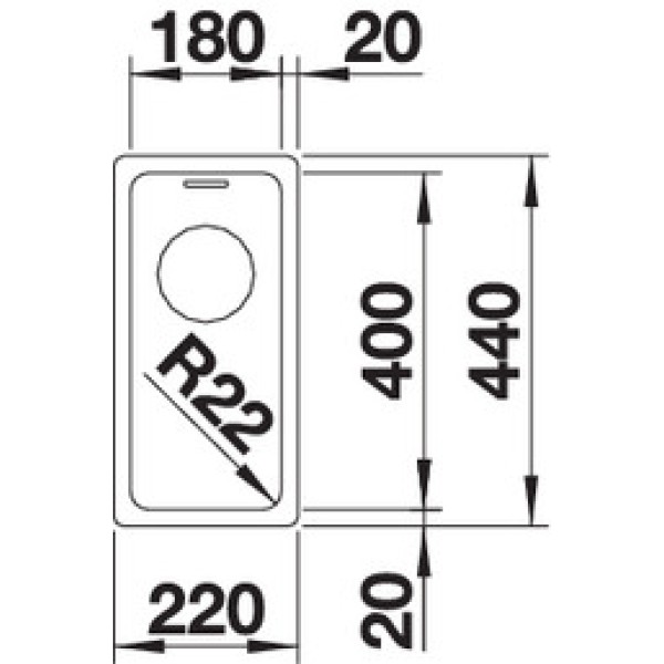 Мойка для кухни Blanco Andano 180-U  522952