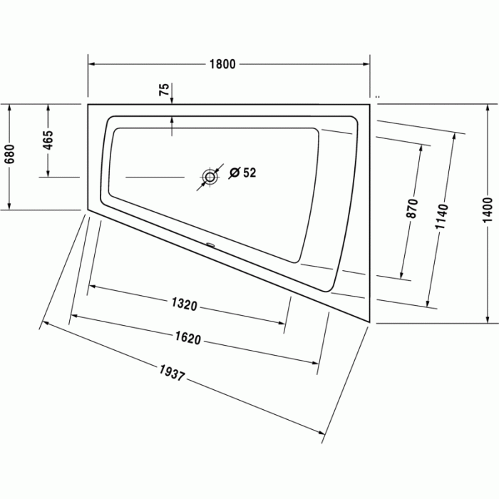 Paiova ванна асимметричная 180 см, правосторонняя 700217000000000 в интернет-магазине «Estet Room» Paiova ванна асимметричная 180 см, правосторонняя 700217000000000 в интернет-магазине «Estet Room»