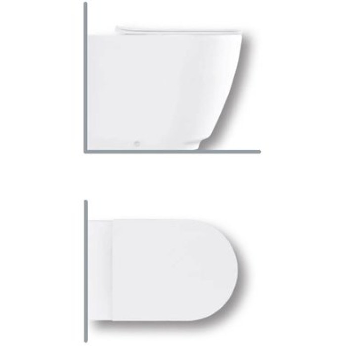 Пристенный унитаз безободковый Hatria Fusion (Y1ZA01)